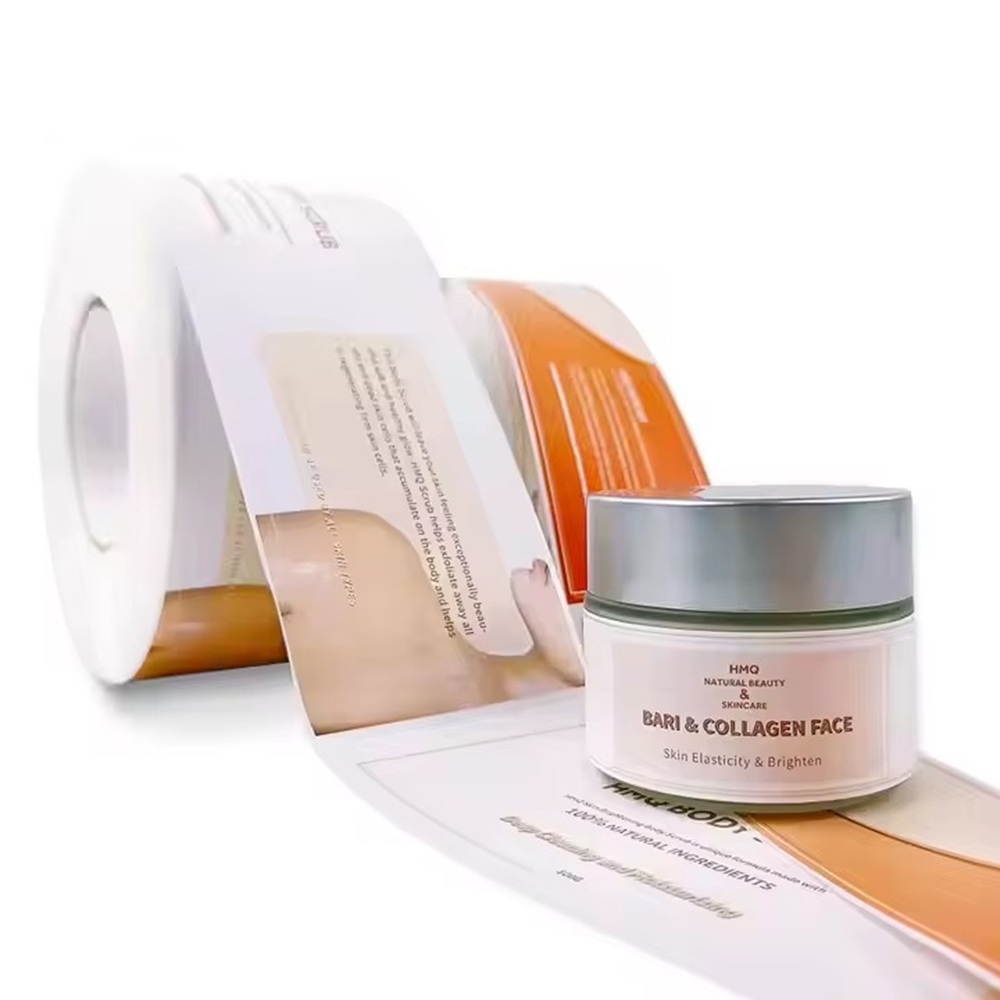 Luxury Skincare Logo - Label Vinyl Mewah Kustom｜Pencetakan Logo Tahan
