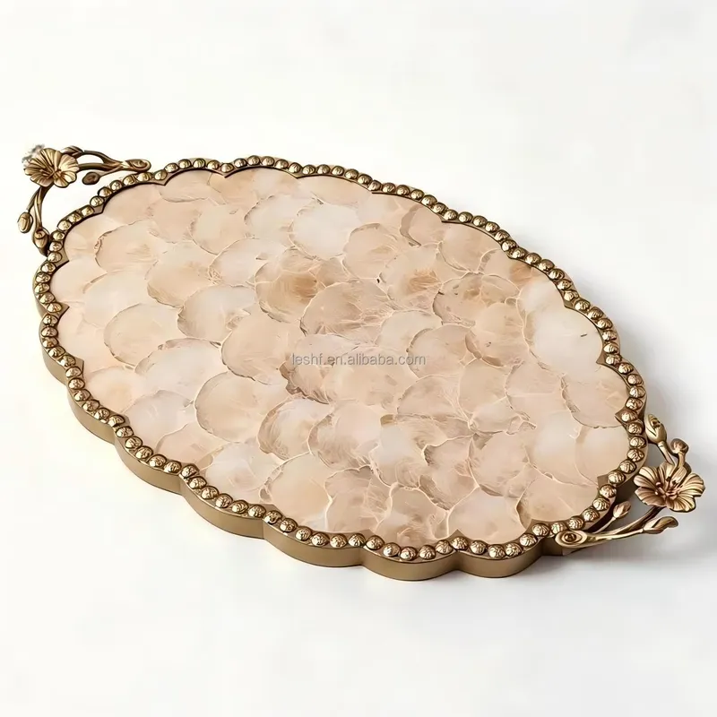 Luxury Skincare Tray - Nampan Inlay Mutiara Mewah Gaya Art