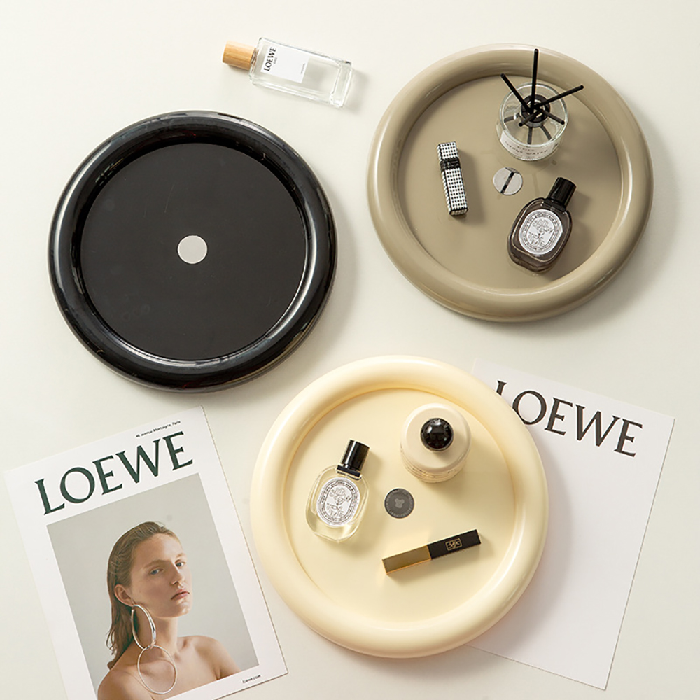 Luxury Skincare Tray - Organizer Kosmetik Berputar Baki Penyimpanan Makeup