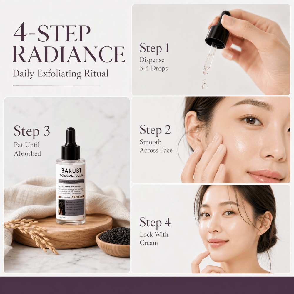 Ampul Beras Hitam Eksfoliasi 8 - Luxury Skincare Treatments ulasan dan harga