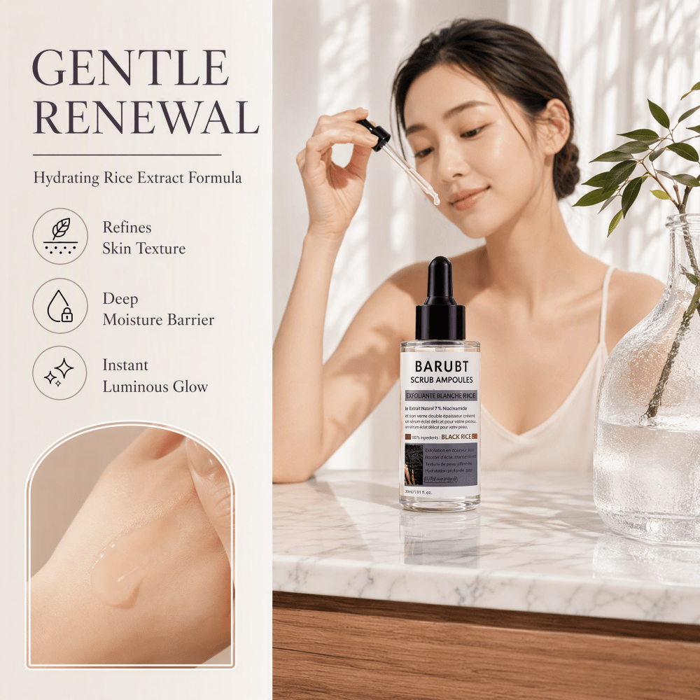 Ampul Beras Hitam Eksfoliasi 8 - Luxury Skincare Treatments ulasan dan harga