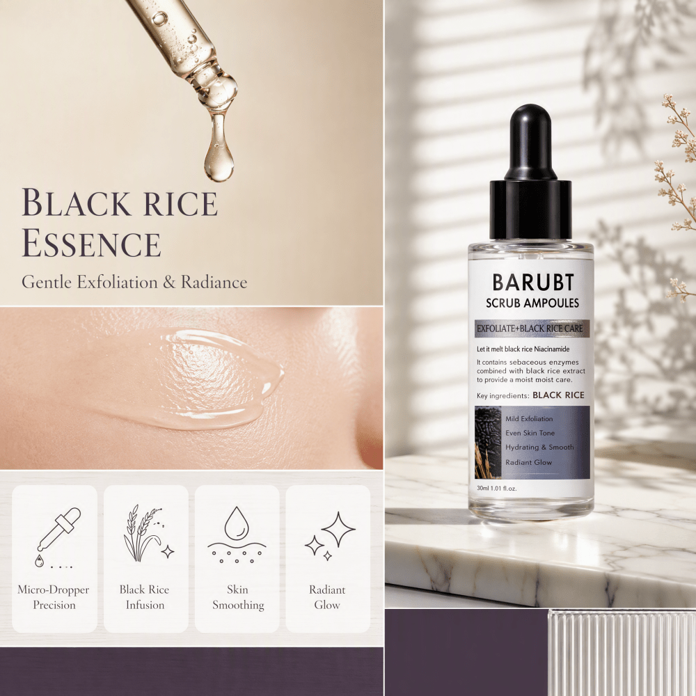 Ampul Beras Hitam Eksfoliasi 8 - Luxury Skincare Treatments ulasan dan harga